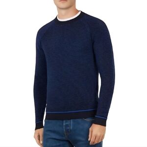 TED BAKER London Cancru Textured Knit Mens Crewneck Sweater - Size 4